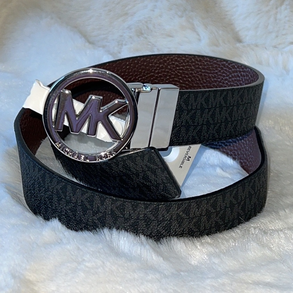 Authentic reversible Michael Kors silver buckle